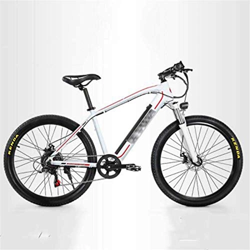 Electric Mountain Bike : Fangfang Electric Bikes, 26 inch Electric Bikes Bicycle, 48V350W Variable speed Off-road Bikes LCD display suspension fork Bike Outdoor Cycling, E-Bike (Color : White)