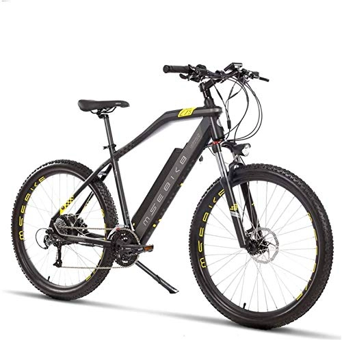 Electric Mountain Bike : Fangfang Electric Bikes, 27.5 Inch Adult Electric Mountain Bike, Aerospace grade aluminum alloy Electric Bicycle, 400W Electric Off-Road Bikes, 48V Lithium Battery, E-Bike (Color : B)