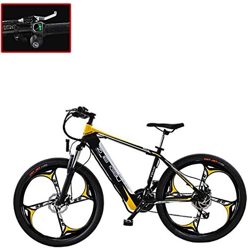 Electric Mountain Bike : Fangfang Electric Bikes, Adult 26 Inch Electric Mountain Bike, 250W 48V Lithium Battery 27 Speed Electric Bicycle, With LCD Display Instrument, E-Bike (Color : A)