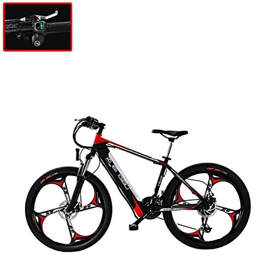 Electric Mountain Bike : Fangfang Electric Bikes, Adult 26 Inch Electric Mountain Bike, 250W 48V Lithium Battery 27 Speed Electric Bicycle, With LCD Display Instrument, E-Bike (Color : C)