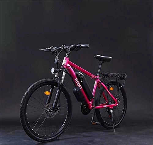 Electric Mountain Bike : Fangfang Electric Bikes, Adult 26 Inch Electric Mountain Bike, 36V Lithium Battery Aluminum Alloy Electric Bicycle, LCD Display Anti-Theft Device 24 speed, E-Bike (Color : A, Size : 14AH)
