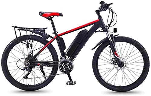 Electric Mountain Bike : Fangfang Electric Bikes, Electric Bicycle Adult Mountain Bike 36v 13ah Lithium-ion Battery 350w Motor 27 Speed Shifter Led Display 35km / h Portable Bicycle for Adults Men Women, E-Bike (Color : Red)