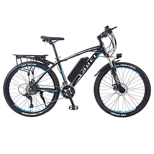 Electric Mountain Bike : FFF-HAT Adult Electric Mountain Bike, 8AH, 10AH, 13AH350W Motor26 Inch27 Speed Commuter Electric Bike Mountain Bike Men's Bicycleblue