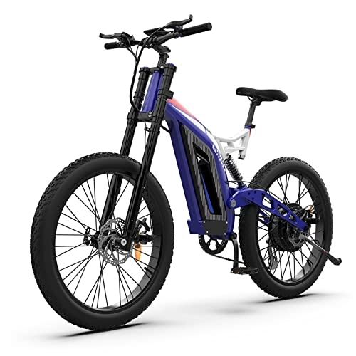 Electric Mountain Bike : FMOPQ Electric BikesMountain Electric Bike1500W 31 Mph Electric Bicycle 48V 15Ah Lithium Battery 26 Inch 3.0 Fat Tire Al Alloy Beach City e Bikes (Color : 1500W)