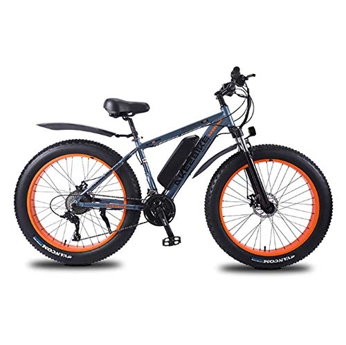 Electric Mountain Bike : FZC-YM 26 inch e-bike electric bike with 8 Ah lithium battery, mountain bike 27-speed snowmobile 350W motor electric bike 4.0 electric vehicle with lithium battery A