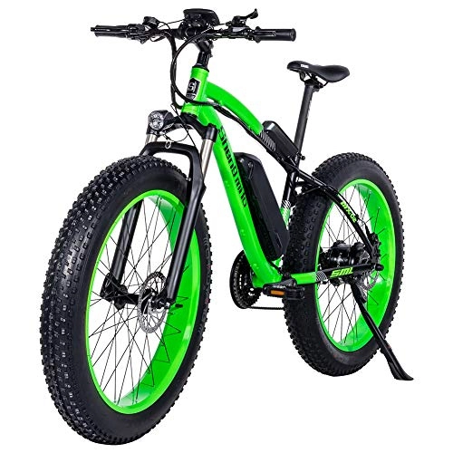 Electric Mountain Bike : GUNAI Electric Bike BAFANG 500w 48V 17AH Electric Mountain Bike Fat Bike 26 4.0 Tire E-Bike with Rear Seat