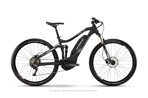 Electric Mountain Bike : HAIBIKE Sduro FullNine 3.0 29'' Pedelec E-Bike MTB Black / Grey 2019, Schwarz / Grau / Wei matt, XL