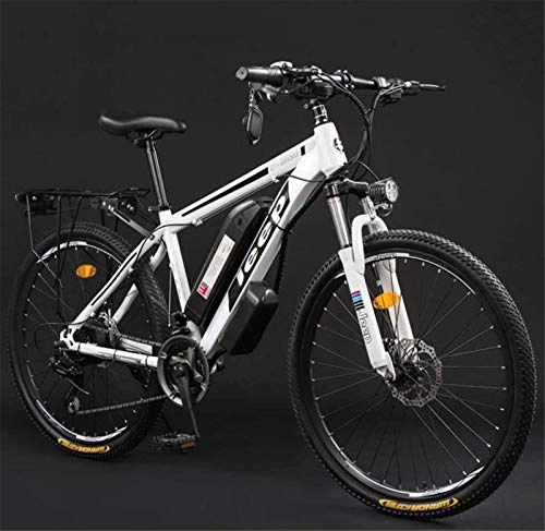 Electric Mountain Bike : HCMNME durable bicycle Adult 26 Inch Electric Mountain Bike, 36V Lithium Battery High-Carbon Steel 24 Speed Electric Bicycle, With LCD Display Alloy frame with Disc Brakes