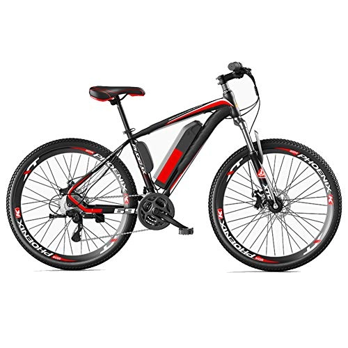 Electric Mountain Bike : Heatile Electric Bicycle 36V10ah lithium battery Comfortable shock absorption 250W High Speed Brushless Motor Suitable for work fitness cycling outing, Red