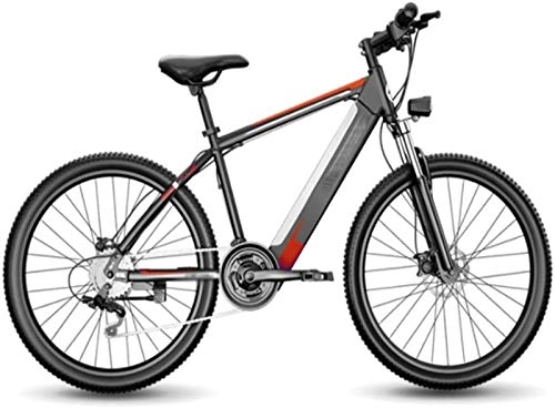 Electric Mountain Bike : High-speed 26 inch Electric Bikes Bikes, 48V 10A lithium Mountain Bicycle 400W permanent magnet brushless Bike 3 working modes (Color : Red)
