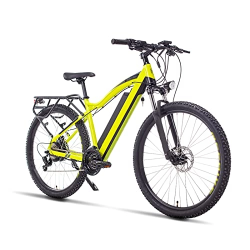 Electric Mountain Bike : HMEI EBike 27.5" Electric Bike for Adults 400W 15.5 MPH Adult Electric Bicycles Electric Mountain Bike, 48V 13 Ah Removable Lithium Battery, 21S Gears, lockable Suspension Fork (Color : Yellow)