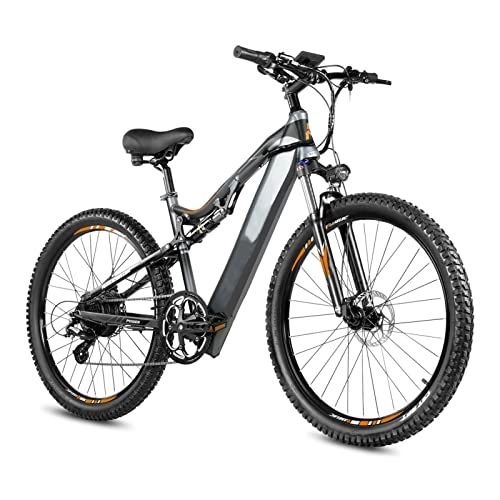 Electric Mountain Bike : HMEI EBike Electric Bike for Adults 500W 48V 14.5Ah Electric Bicycle 27.5inch Lithium Battery Mountain Bike In Stock (Color : Black, Number of speeds : 8)