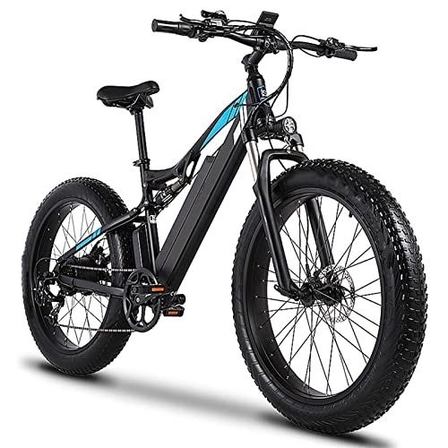 Electric Mountain Bike : HMEI Electric Bikes for Adults 1000W 48V Electric Bike for Adults 28 Mph Electric Mountain Bike Snow Bike 26 Inch Tires Ebike