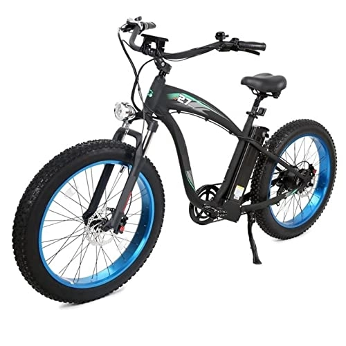 Electric Mountain Bike : HMEI Electric Bikes for Adults 1000w Electric Bike for Adults Electric Bicycle 26 Inch Fat Tire E-Bike with 48v 13ah Lithium Battery 7 Speed Electric Bike (Color : Blue)