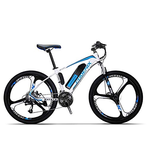 Electric Mountain Bike : JAEJLQY Electric Bike Mountain Bike 30 speed Mountain Bike Electric Bicycle 36V 250W 10Ah Electric Vehicle 250 Watt Motor, White, Onewheel