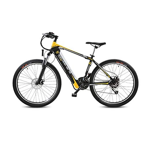 Electric Mountain Bike : JAEJLQY Mountain Bike Electric bicycle 48V high speed motor electric road bicycle Retro ebike lightweight frame Comfortable saddle road, Yellow