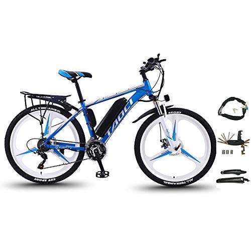 Electric Mountain Bike : KangHan Electric bike ebike 350W aluminum alloy material electric mountain bike 8AH / 10AH / 13AH motor load 130 kg 26 inch tires, 8AH