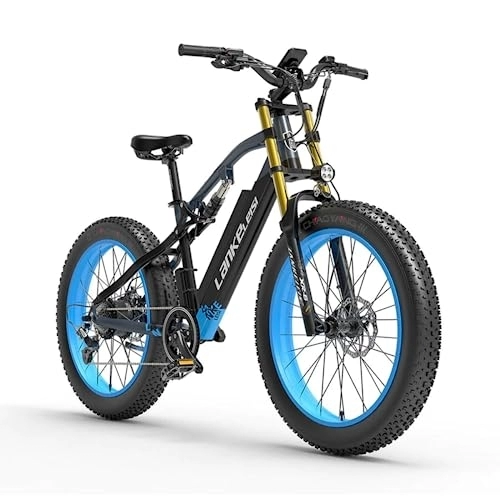 Electric Mountain Bike : Kinsella Lankeleisi RV700 Electric Hunting Bike, 26 Inches Long Range Electric Mountain Bikes (RV700-Blue)