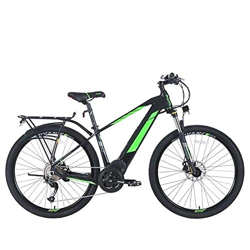 Electric Mountain Bike : KKKLLL Electric Bicycle Lithium Battery Leading 500 Power Mountain Bike 36 V Built-in Lithium Battery 9 Speed 16 Inch Green