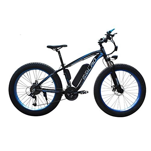 Electric Mountain Bike : Knewss 26 Inch Electric Bike 1000W Motor Fat Tire Mens Snow Beach Ebike 48V 13AH Lithium-ion Battery Adult Electric Bicycle-48V15AH1000W 26 Inch