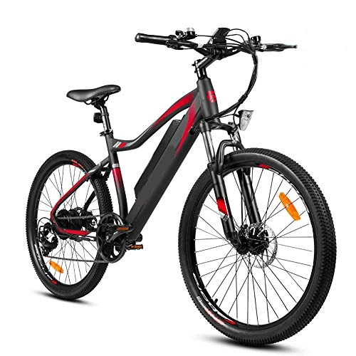Electric Mountain Bike : KT Mall 26inch Mountain Electric Bike 350w Urban Electric Bicycle for Adults Folding Electric Bike Assist Joint Rim with Removable 48v Lithium-ion Battery 7-speed Gear Shifts, Red
