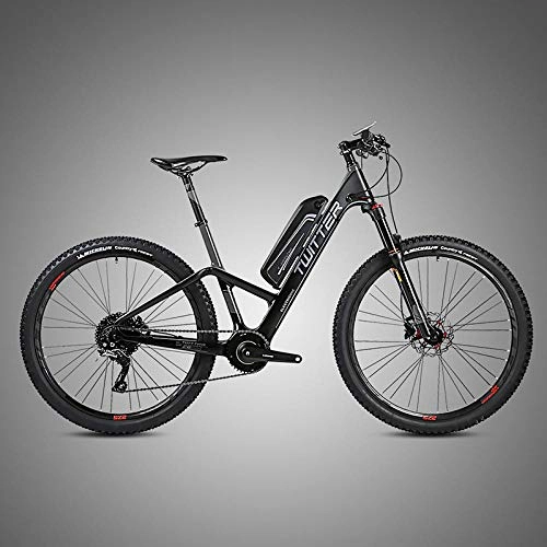 Electric Mountain Bike : KUSAZ Electric mountain bike, 250W electric bike, equipped with detachable 36V / 13AH lithium ion battery, lockable front fork, for outdoor cycling travel exercise-Black gray 36V13A_26 inch