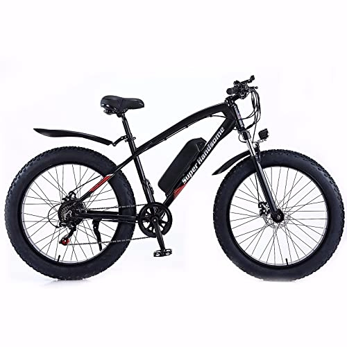 Electric Mountain Bike : KXY 26-inch electric vehicle, adult electric bicycle, equipped removable lithium battery, 7-speed transmission, 3 working modes, Suitable for adults, teenagers