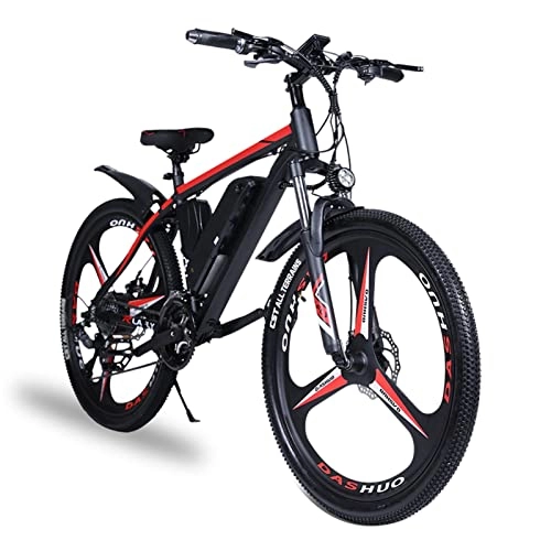 Electric Mountain Bike : LDGS ebike Black Electric Bike 21 Speed Electric Bicycle For Adult Aluminum Alloy Material 26 Inch Mountain Ebike 36v Motor 500w (Color : Black, Size : Motor 500W)