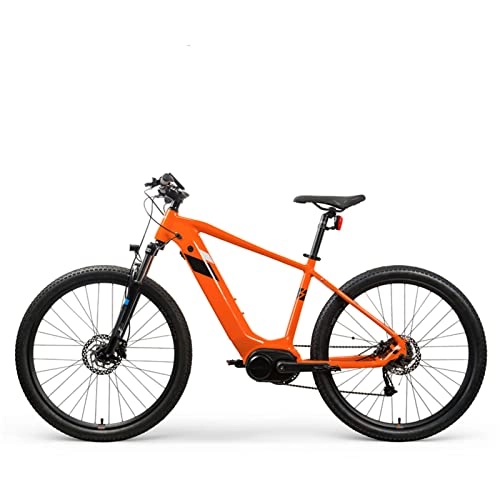 Electric Mountain Bike : LDGS ebike Electric Bike for Adults 18MPH 250W Motor 27.5inch Electric Mountain Bicycle 36V 14Ah Hide Lithium Battery Ebike (Color : Orange)