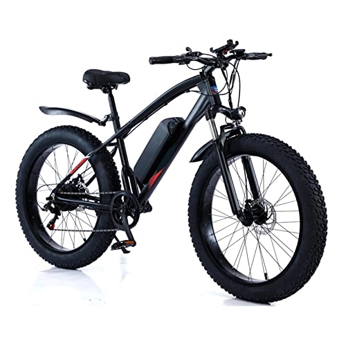 Electric Mountain Bike : LDGS ebike Men Mountain Electric Bike for Adults 26 * 4.0 Inch Fat Tire Electric Bicycle 48W 12.5Ah Electric Mountain Electric Bike (Color : 750W, Number of speeds : 21)