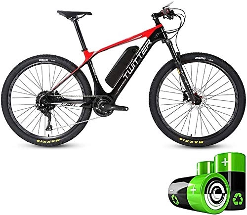 Electric Mountain Bike : LEFJDNGB Electric Pedal Bicycle Adult Hybrid Mountain Bike Lithium-ion Battery (36V 250W) Ultra-light Road Motorcycle (5 Files / 11 Speed) (Color : Red)