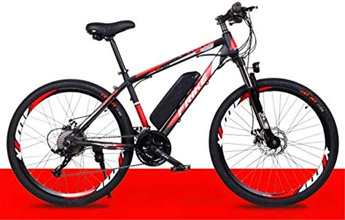 Electric Mountain Bike : Leifeng Tower High-speed Electric Bikes for Adult, 26" Magnesium Alloy Ebike Bicycles All Terrain Shockproof, 36V 250W 10Ah Removable Lithium-Ion Battery Mountain Ebike for Men Women (Color : Red)