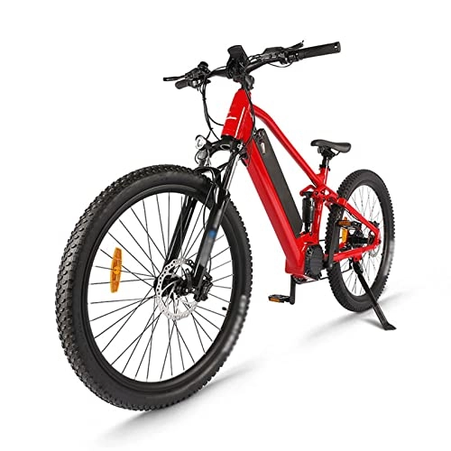 Electric Mountain Bike : LWL Electric Bikes for Adults Adults Electric Bike 750W 48V 26'' Tire Electric Bicycle, Electric Mountain Bike with Removable 17.5ah Battery, Professional 21 Speed Gears (Color : Red With Battery)