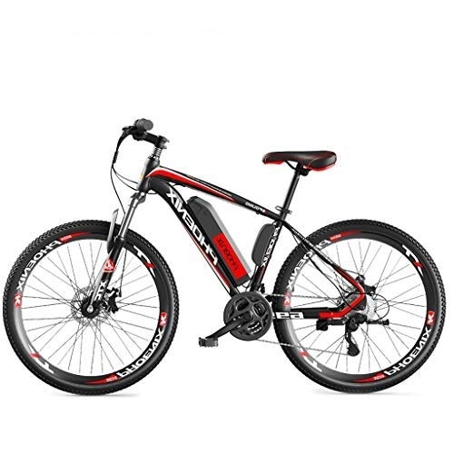 Electric Mountain Bike : LYRWISHLY 26'' Electric Mountain Bike With Removable Large Capacity Lithium-Ion Battery (36V 250W), Electric Bike 27 Speed Gear For Outdoor Cycling Travel Work Out (Color : Red)