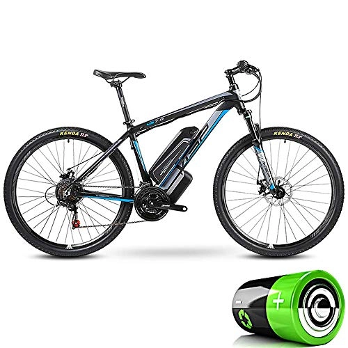 Electric Mountain Bike : LZMXMYS electric bike, Adult electric mountain bike 3 kinds of riding mode 5 electric power assist 24 speed detachable battery (36V10Ah) snow cruiser road motorcycle. Up to 35KM / H