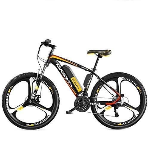 Electric Mountain Bike : LZMXMYS electric bike, Electric Bikes For Adult, Mens Mountain Bike, High Steel Carbon Ebikes Bicycles All Terrain, 26" 36V 250W Removable Lithium-Ion Battery Bicycle Ebike (Color : Yellow)