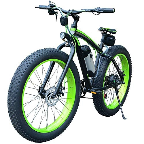 Electric Mountain Bike : LZMXMYS electric bike, Electric off-road mountain bike 26 inch snow tires electric bicycle speed up to 30KM / H with lighting and speakers (36V / 350W removable battery)