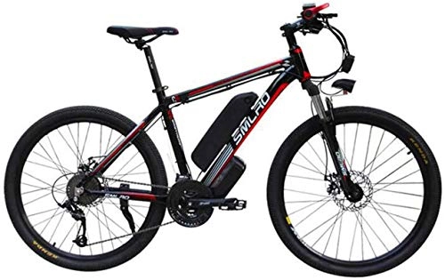 Electric Mountain Bike : min min Bike, 1000W Electric Mountain Bike for Adults, 27 Speed Gear E-Bike with 48V 15AH Lithium Battery - Professional Offroad Commute Bicycle for Men and Women (Color : Red) (Color : Black)