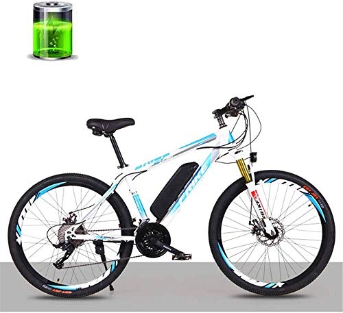Electric Mountain Bike : min min Bike, 26-Inch Electric Lithium Mountain Bike Bicycle, 36V250W Motor / 10AH Lithium Battery Electric Bicycle, 27-Speed Male and Female Adult Off-Road Variable Speed Racing