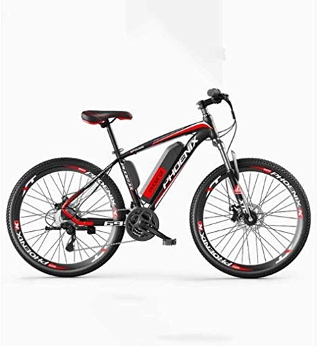 Electric Mountain Bike : MU Electric Bike, 26" Mountain Bike for Adult, All Terrain 27-Speed Bicycles, 36V 50Km Pure Battery Mileage Detachable Lithium Ion Battery, C4 Electric 40Km / Hybrid 90Km