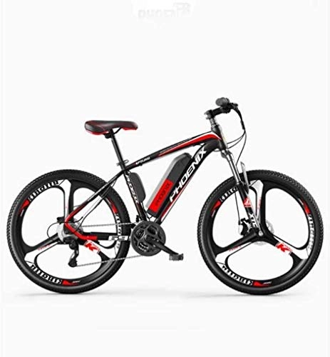 Electric Mountain Bike : MU Electric Bike, 26" Mountain Bike for Adult, All Terrain 27-Speed Bicycles, 36V 50Km Pure Battery Mileage Detachable Lithium Ion Battery, D1 Electric 35Km / Hybrid 70Km