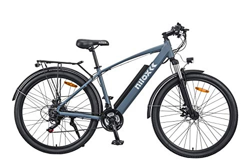 Electric Mountain Bike : Nilox Unisex's eBike X7, Blue Niagara, Medium