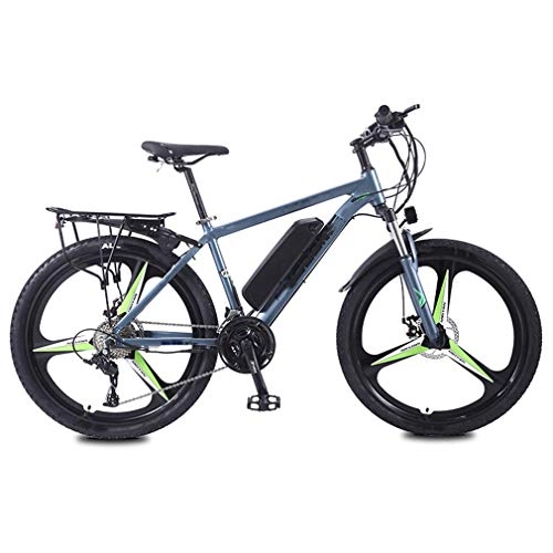 Electric Mountain Bike : NYPB Electric Mountain Bike, Electric Bikes For Adults 350W / 36V Removable Charging Lithium Battery 26 Inch Wheels Max Speed 35km / h Cycling Travel Work, green, 36V 13AH