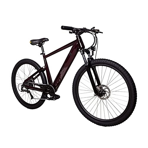 Electric Mountain Bike : paritariny Electric Bike Electric mountain bike 27.5in lithium-i-on Ba-ttery bicycle men power variable speed shock absorber off-road car racing adult batt (Color : Black, Number of speeds : 6)