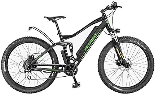 Electric Mountain Bike : PARTAS Sightseeing / Commuting Tool - Electric Bicycle For Adult 27.5'' 36V 10Ah / 14Ah Removable Lithium Battery 7 Speed Electric Mountain Bike, For Sports Outdoor (Color : Black)