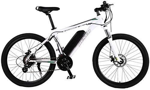 Electric Mountain Bike : PARTAS Sightseeing / Commuting Tool - Electric Mountain Bike, 250W 26-inch Electric Bike With Detachable 36V / 10AH Lithium-ion Battery, Lockable Front Fork (Color : White)
