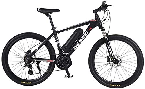 Electric Mountain Bike : PARTAS Sightseeing / Commuting Tool - Electric Mountain Bike, 250W 26-inch Electric Bike With Detachable 36V / 8AH Lithium-ion Battery, Lockable Front Fork, Suitable For Adults (Color : Black)