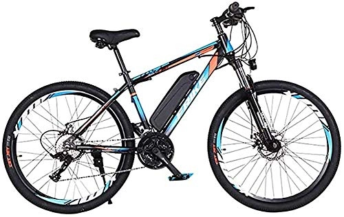 Electric Mountain Bike : PARTAS Travel Convenience A Healthy Trip Adult Electric Bike, Foldable 26-Inch 36V Mountain Bike with 10AH Lithium Battery Damping 27 Speed City Bicycle, For Outdoor Casual Trave (Color : Blue)