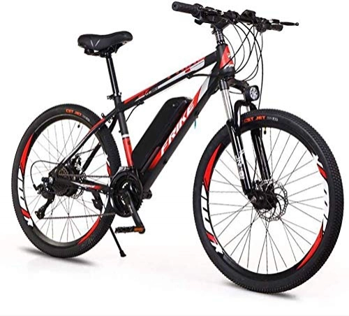 Electric Mountain Bike : PARTAS Travel Convenience A Healthy Trip Adult Electric Bike, Foldable 26-Inch 36V Mountain Bike With 10AH Lithium Battery Damping 27 Speed City Bicycle, For Outdoor Casual Trave (Color : Red)