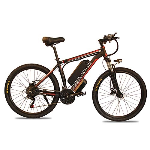 Electric Mountain Bike : QININQ 26 Inch 350W Electric Mountain Bike 36V / 8 Ah Removable Battery E-Bikes for Men and Women, Electric Bikes for Adults with 21 Speed and Suspension Fork, LCD Display with USB